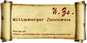 Wittenberger Zsuzsanna névjegykártya